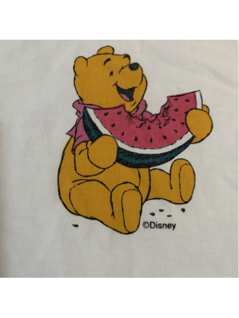 Vintage 90s Disney Winnie the Pooh Watermelon Zip Lounge Robe - Size M - Picture 8 of 14